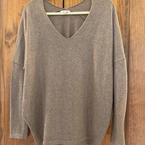ANDREE BY UNIT V-Neck Sweater - Tan